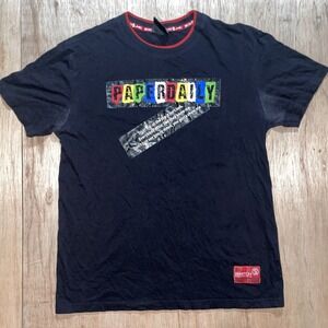 Switch Remarkable Shirt Mens Large Black Paper Daily Spell Out Graphic Limited